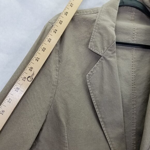 LL Bean Sport Coat Mens 40R Khaki Safari 2 Button Cotton Unlined Blazer Jacket - Picture 16 of 16